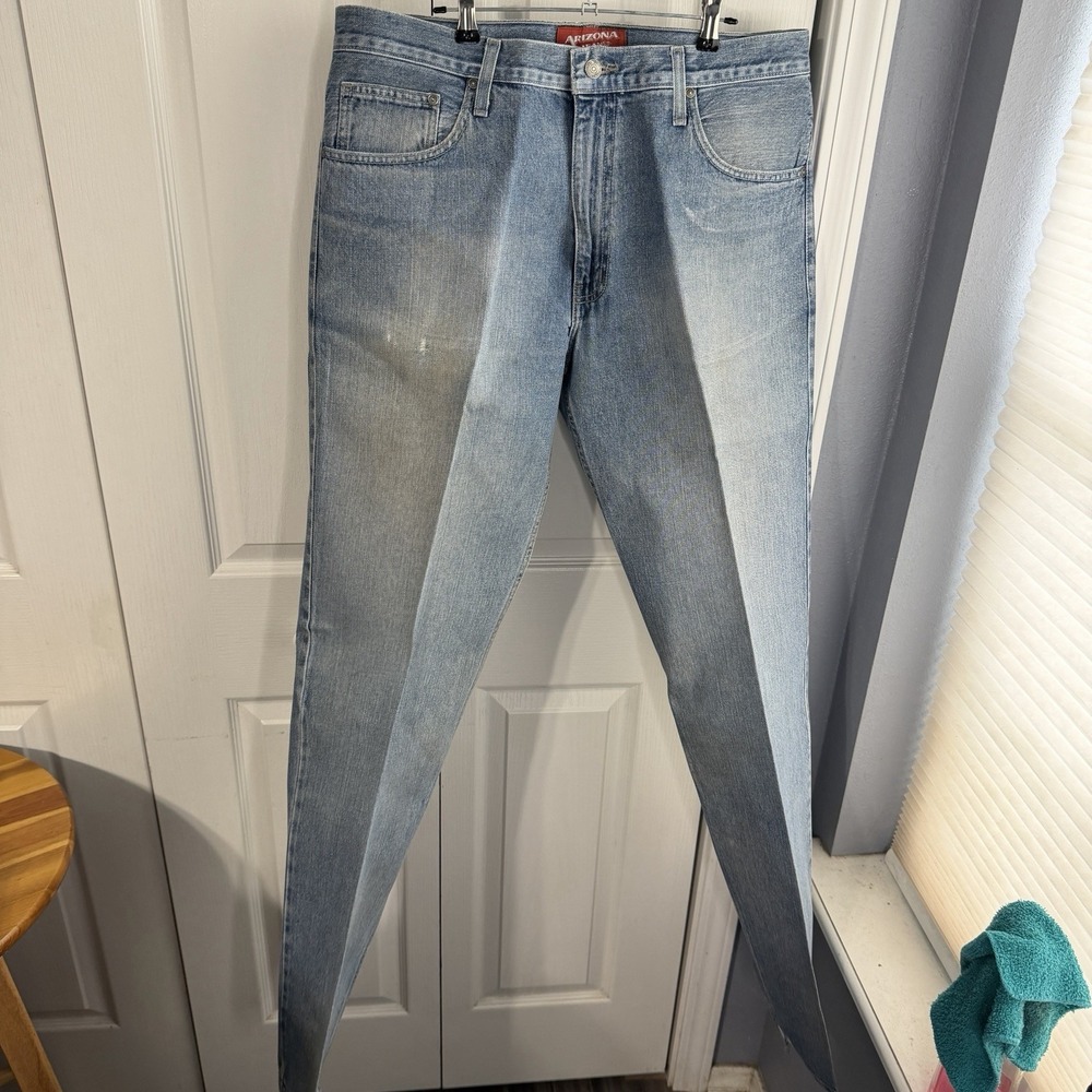 Arizona Jean STARCHED Relaxed Straight Leg Jeans Men's Size 36 X 34 Western